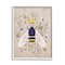Stupell Industries Queen Bee with Crown Yellow White Daisy Florals in White Frame Wall Art